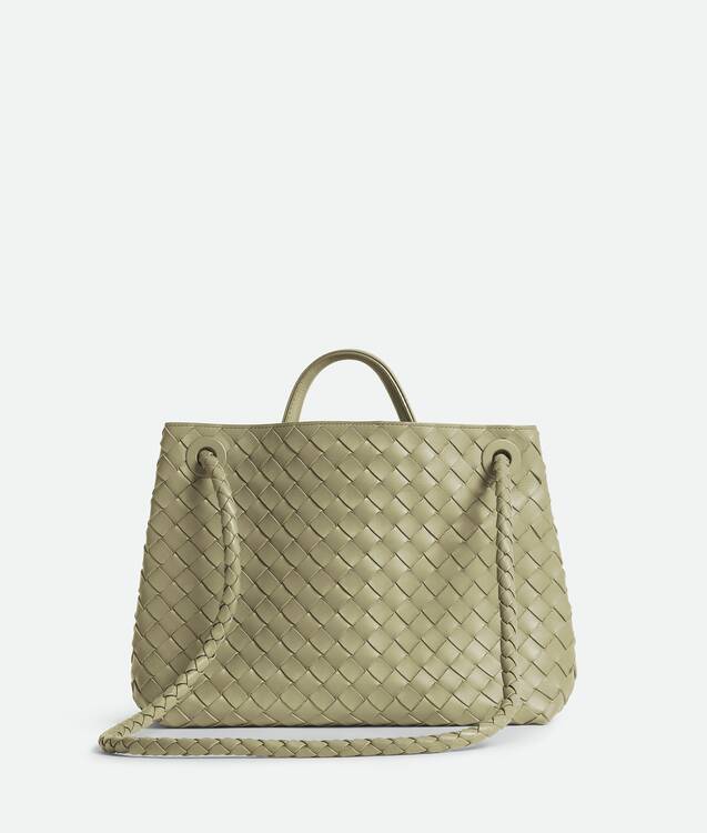 Bottega Veneta® Medium Andiamo in Travertine. Shop online now.