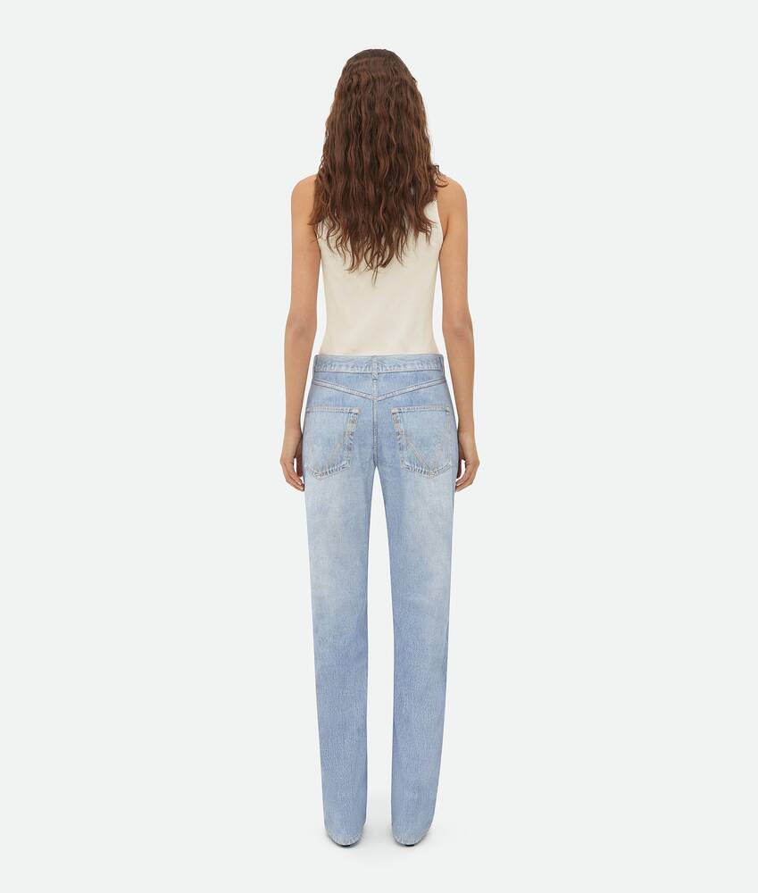 Display a large version of the product image 3 - Printed Leather Boyfriend Denim
