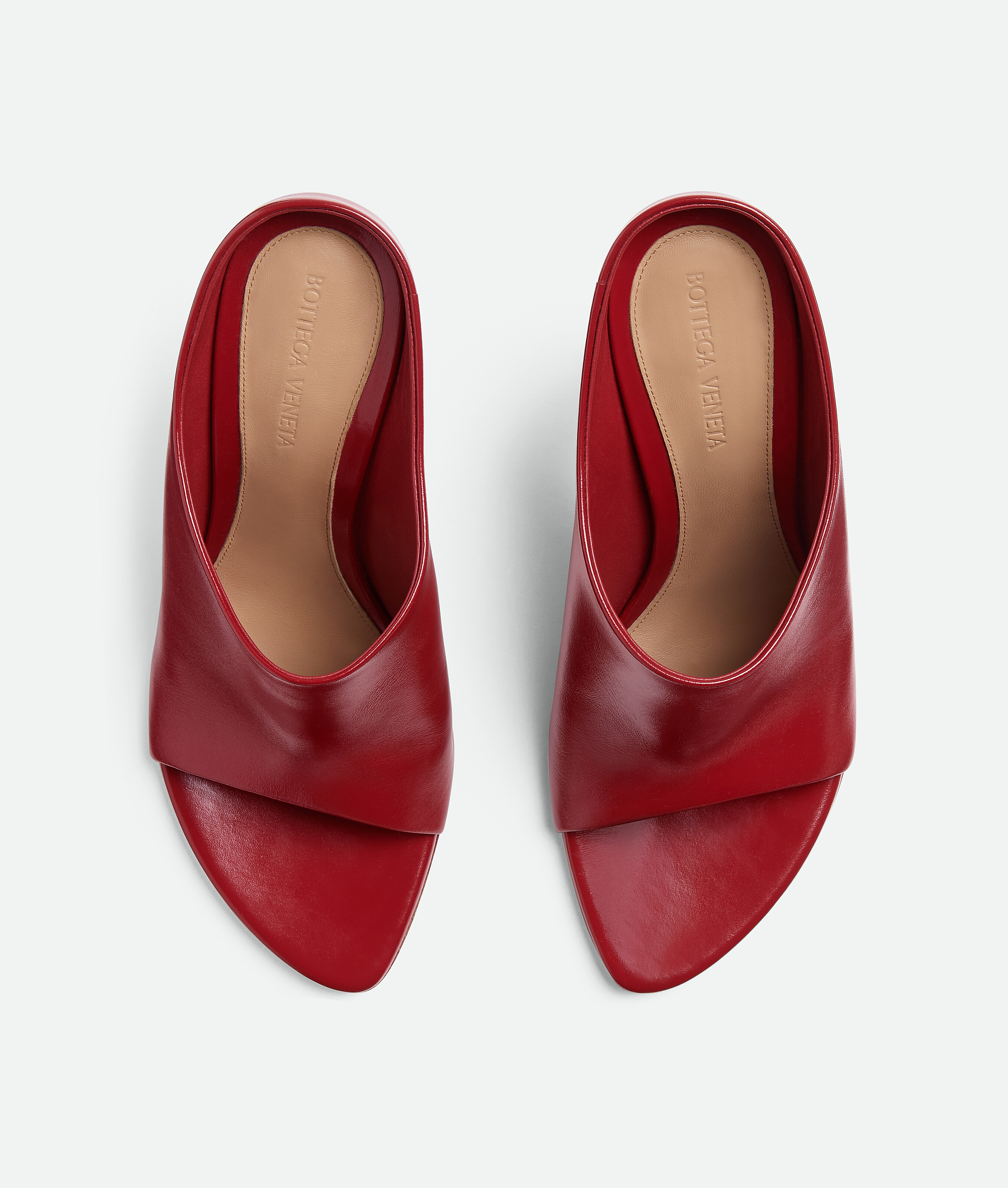 Bottega Veneta Pointed High Heel Sandals In Rosewood
