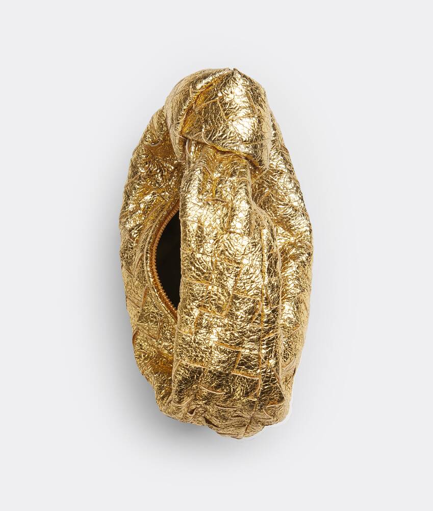 Gold Jodie mini Intrecciato metallic-leather bag