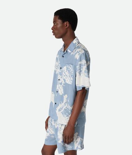 Italian Postcard Silk Shirt