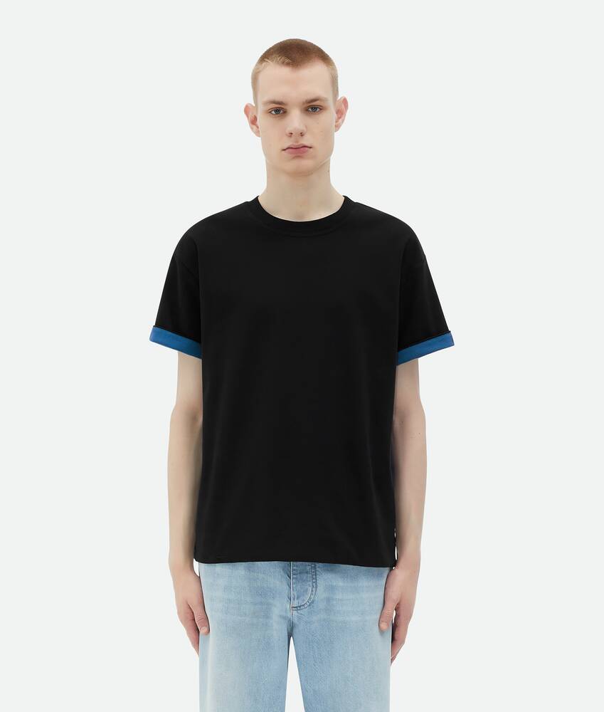 大きな商品イメージを表示する 1 - ダブルレイヤー リラックス コットン Tシャツ