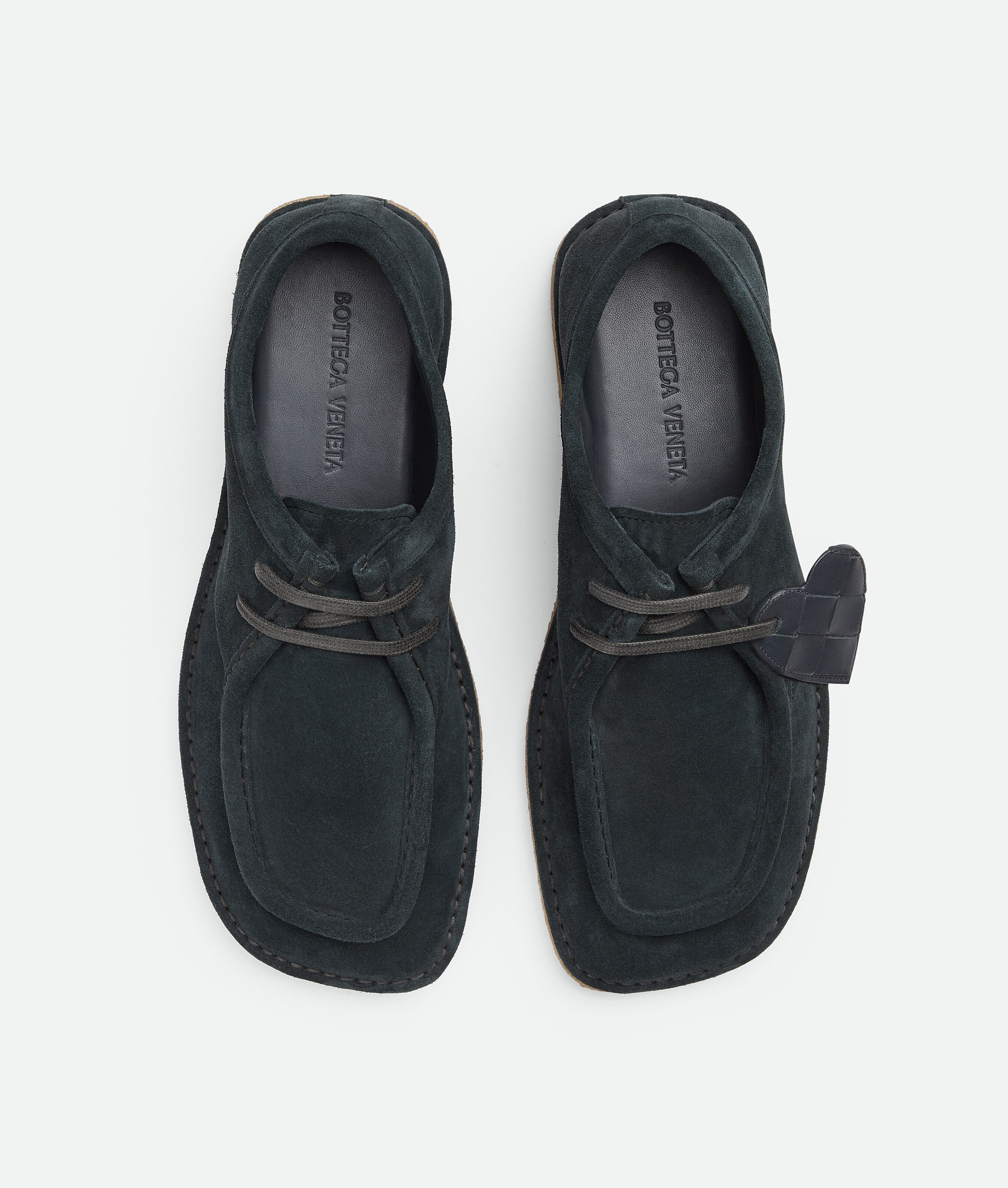 Bottega Veneta Suede Daddy Derby Shoes In Black