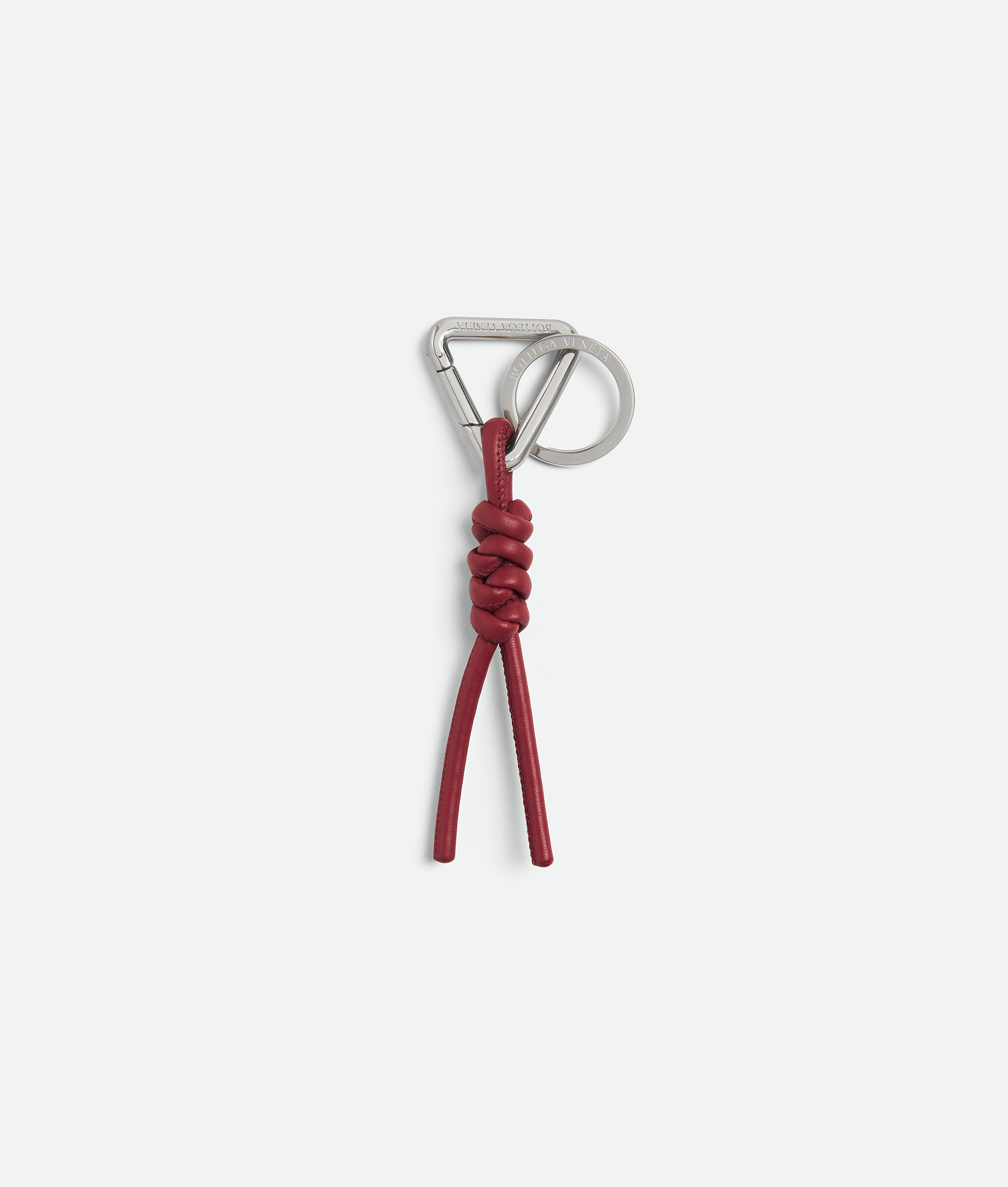 Shop Bottega Veneta Triangle Key Ring In Ambra