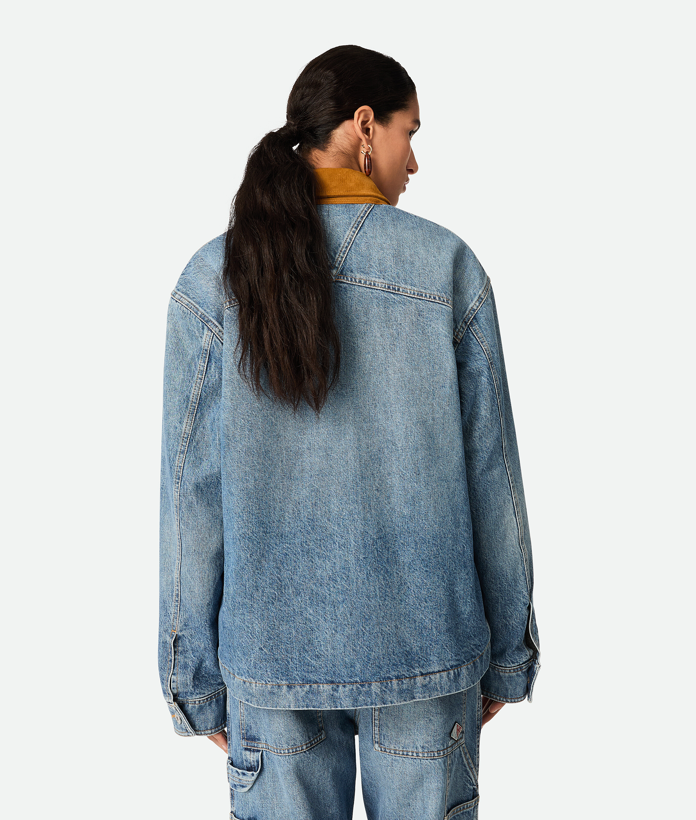 Bottega Veneta Vintage Indigo Jeansjacke In Mid Blue
