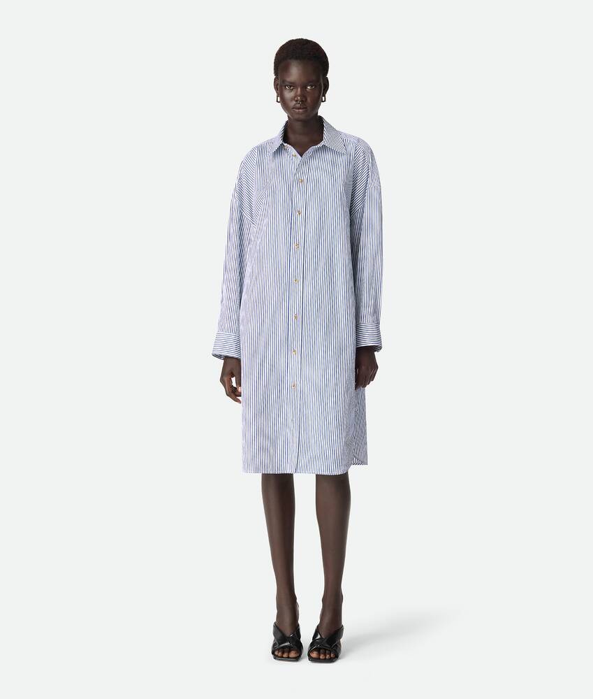 Display a large version of the product image 1 - Pinstripe Cotton Poplin Dress