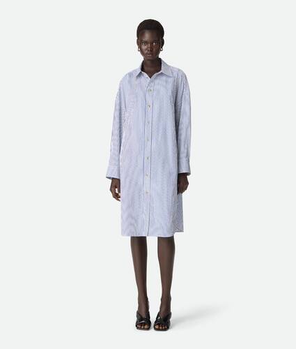 Display a large version of the product image 1 - Pinstripe Cotton Poplin Dress
