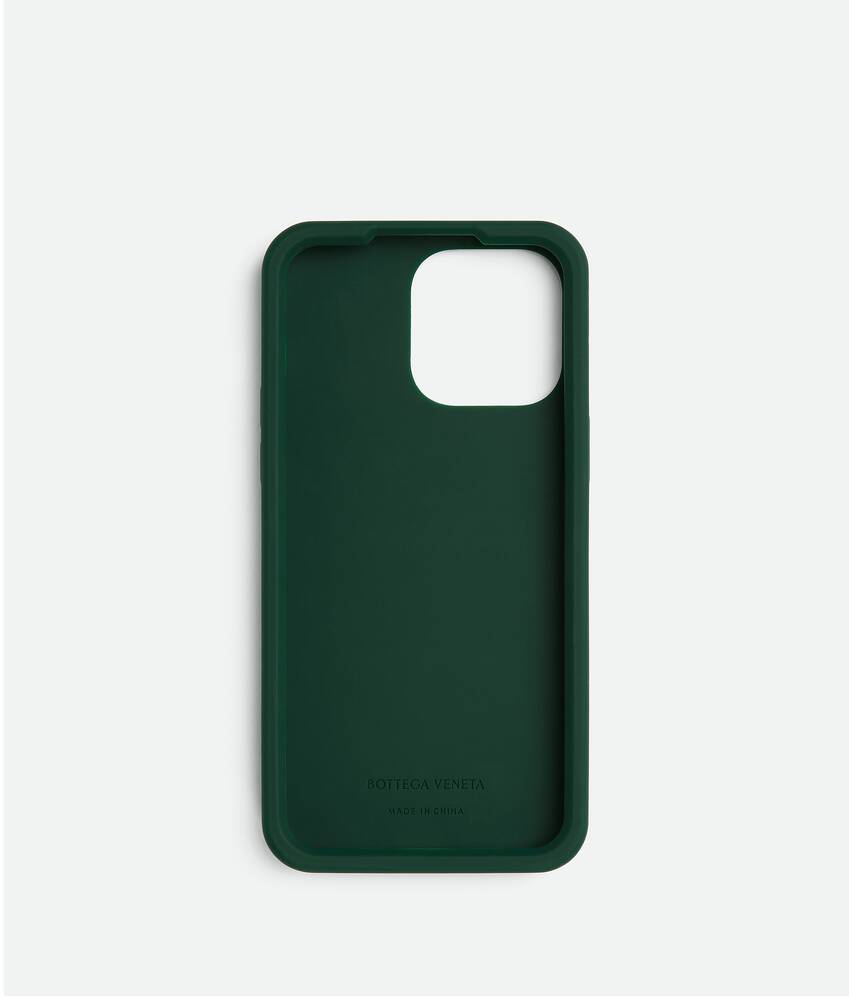 Bottega Veneta® Men's iPhone 14 Pro Max Case in Emerald green 