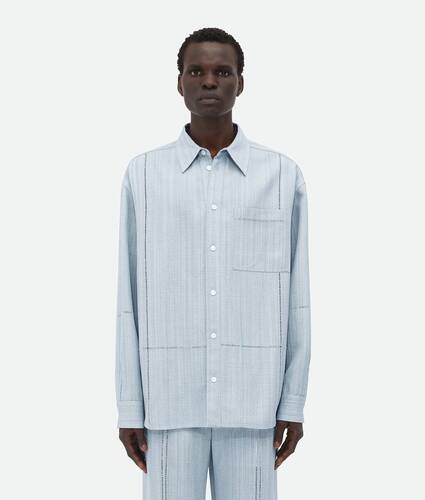Mostrar una versión grande de la imagen del producto 1 - Camisa de seda y viscosa con detalle bordado
