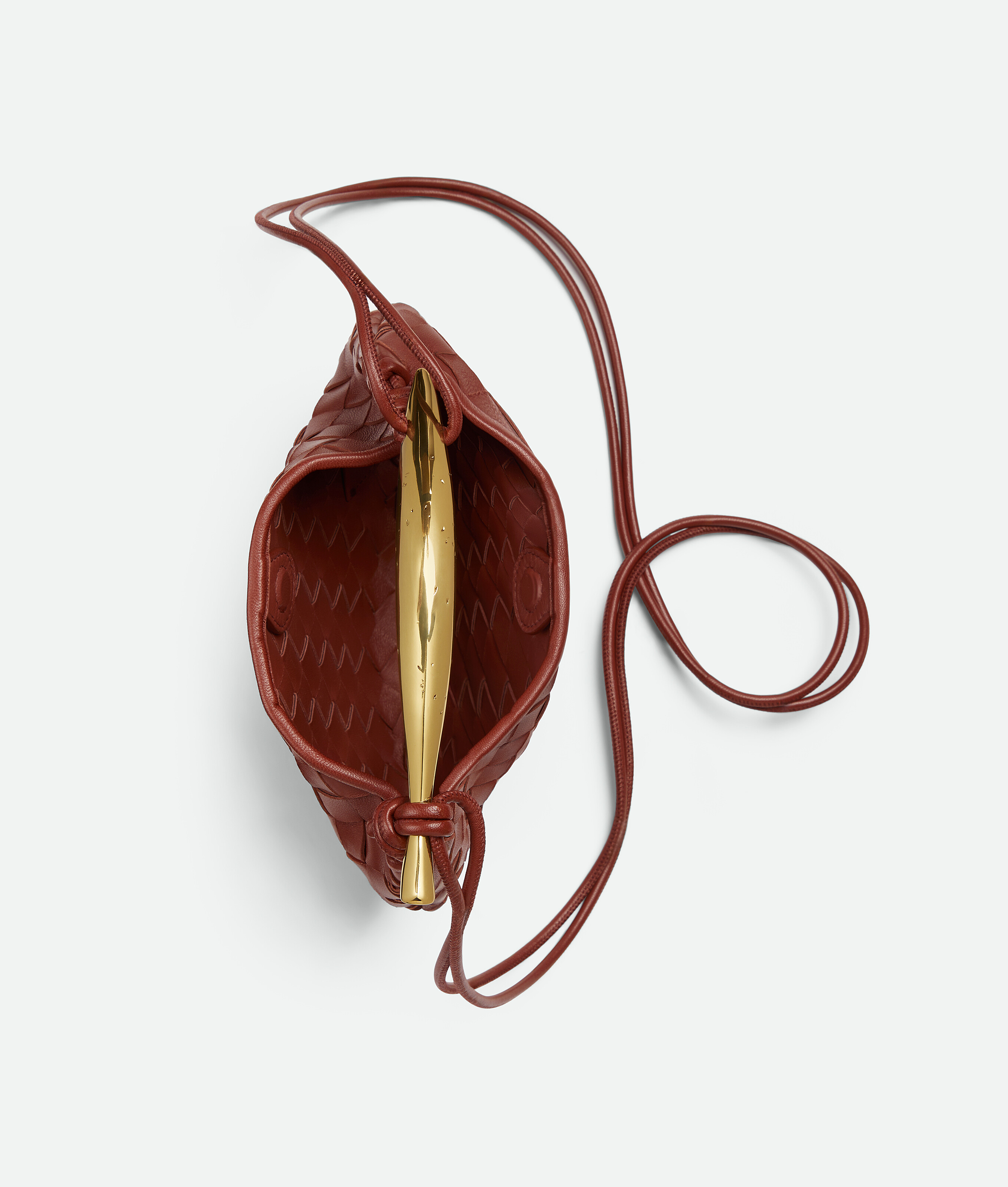 Bottega Veneta Baby Leather Sardine Cross-body Bag In Sapele