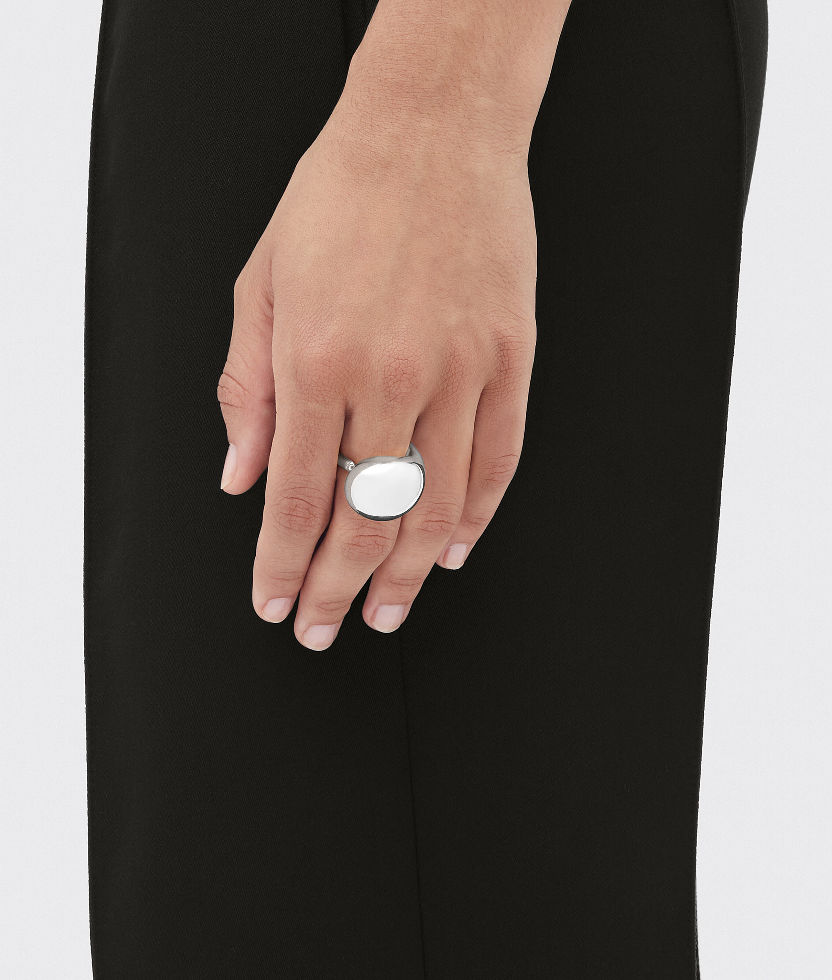 Bottega Veneta Drop Ring - Silver - Woman - N