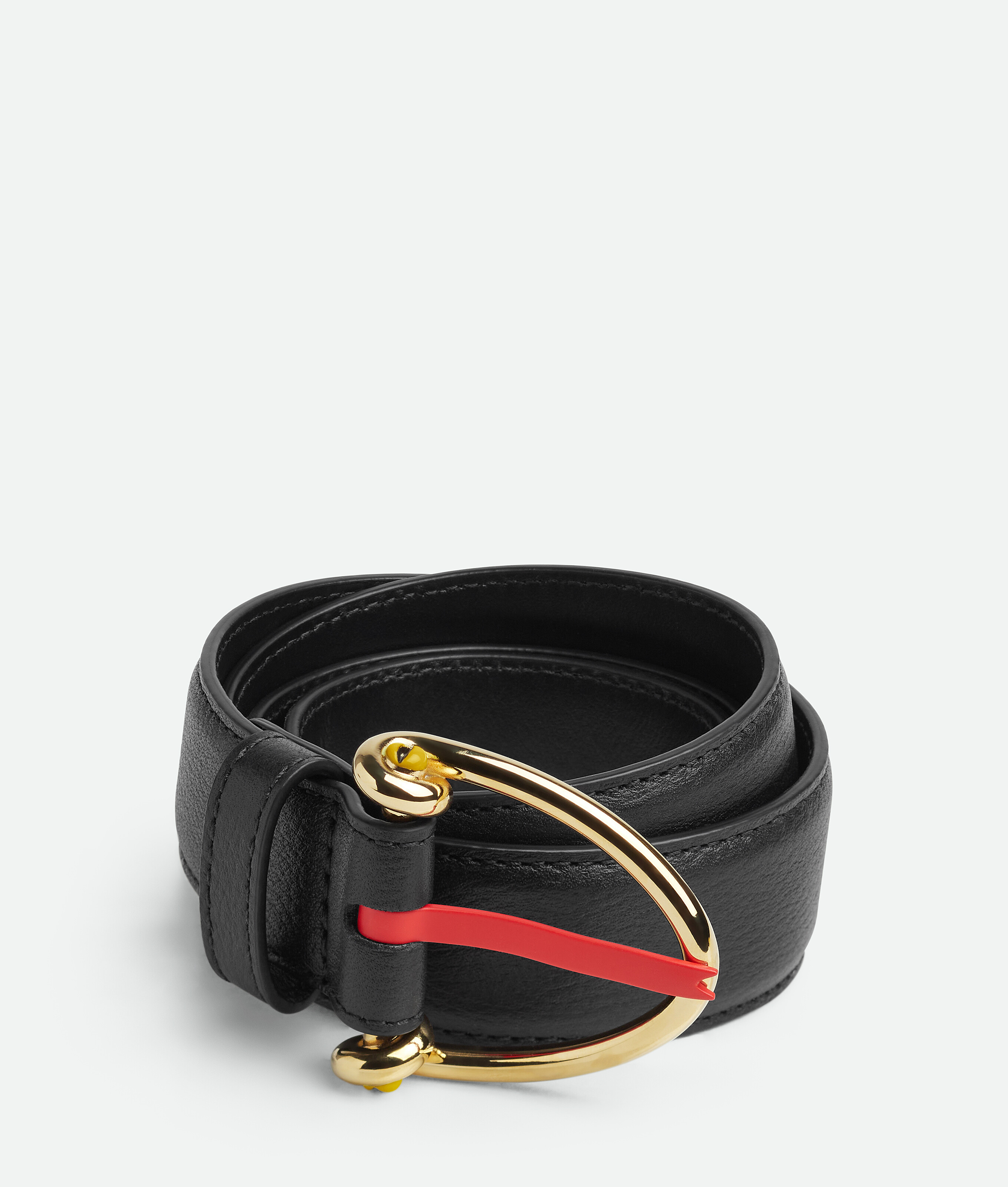 Shop Bottega Veneta Snake Belt In Black