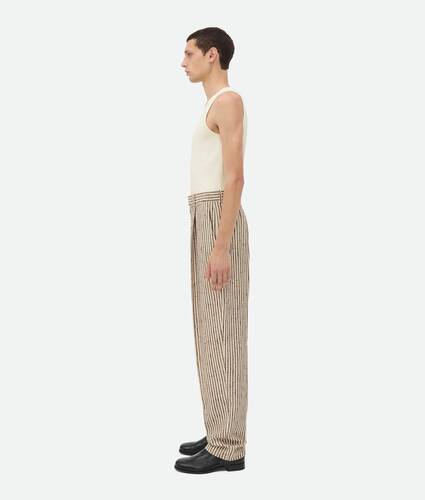 Pantalon noué en viscose et soie