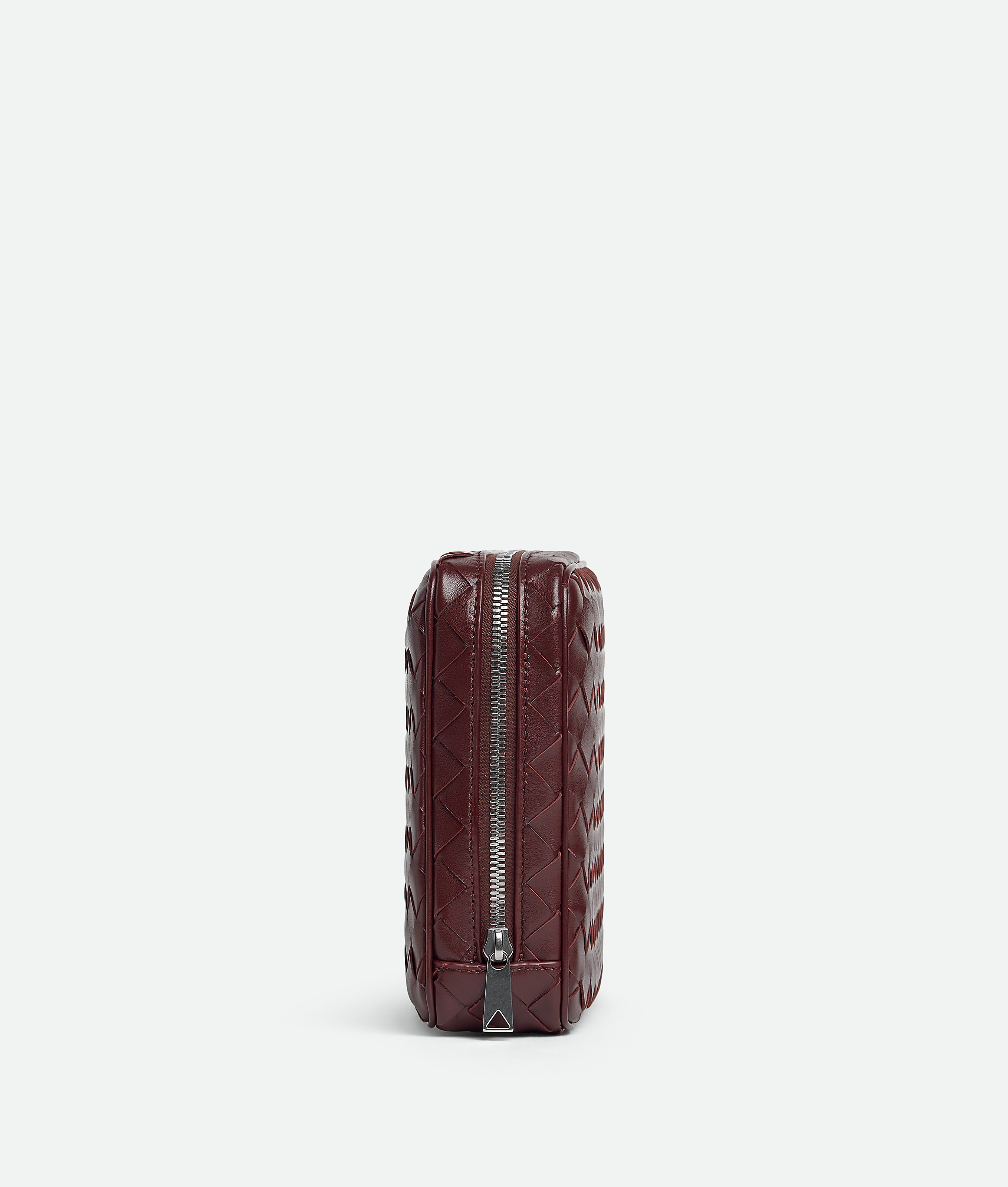 Bottega Veneta Intrecciato Large Zipped Organizing Pouch In Madder Brown