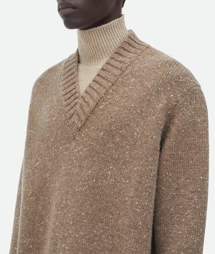 Double Layer Effect Wool Sweater