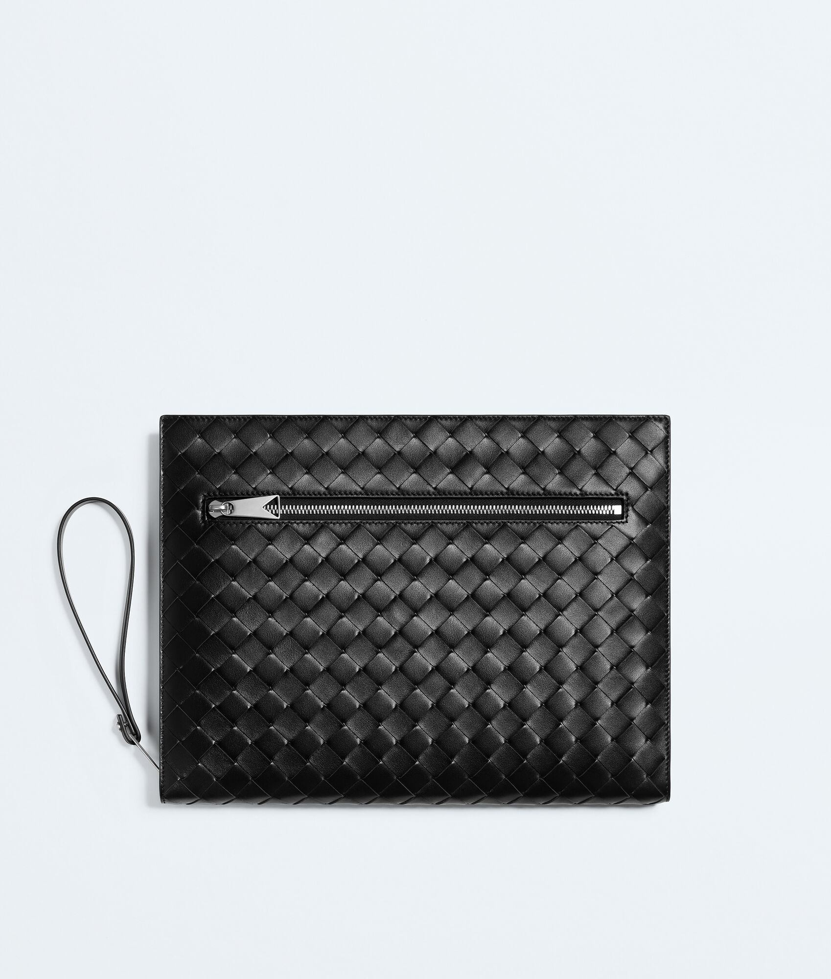 Intrecciato Document Case With Wristlet in Black — 811181406
