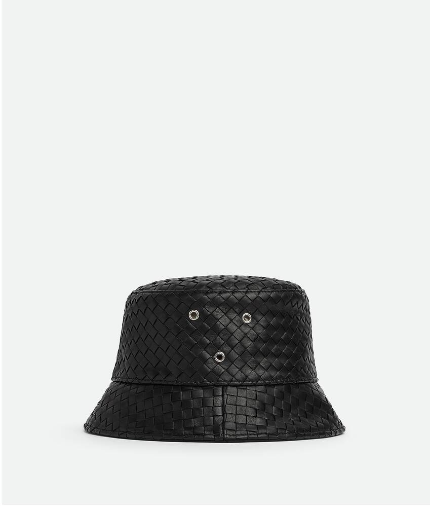 Display a large version of the product image 2 - Intrecciato Leather Bucket Hat