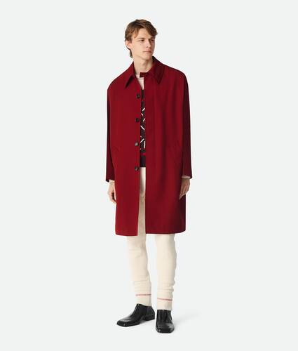 Manteau habillé en sergé de laine