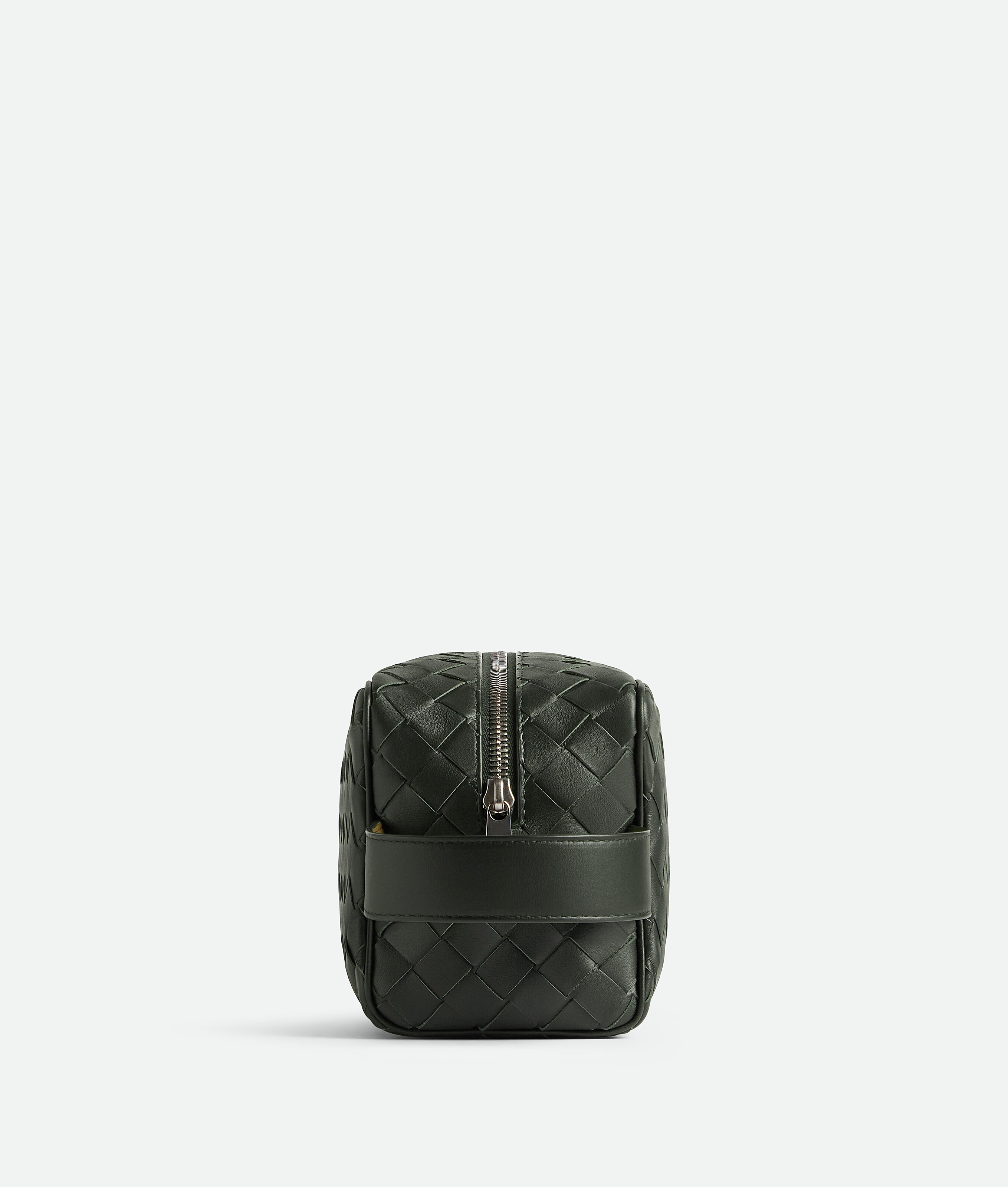 Shop Bottega Veneta Intrecciato Travel Pouch In Green