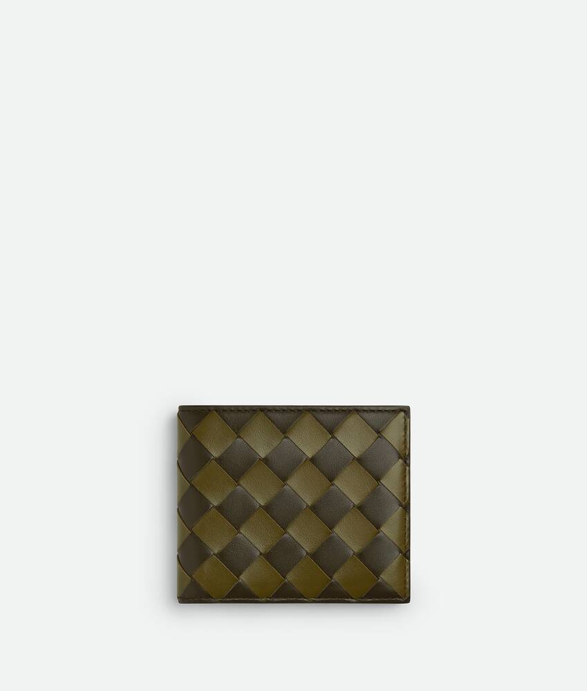 Bottega Veneta Men s Intrecciato Bi Fold Wallet With Coin Purse in Kaki olive oil. Shop online now