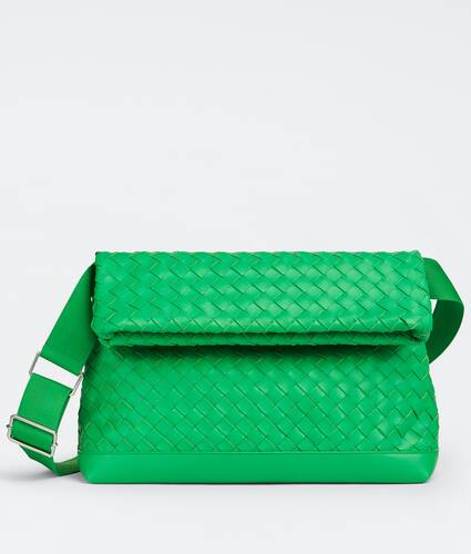 large classic intrecciato fold messenger