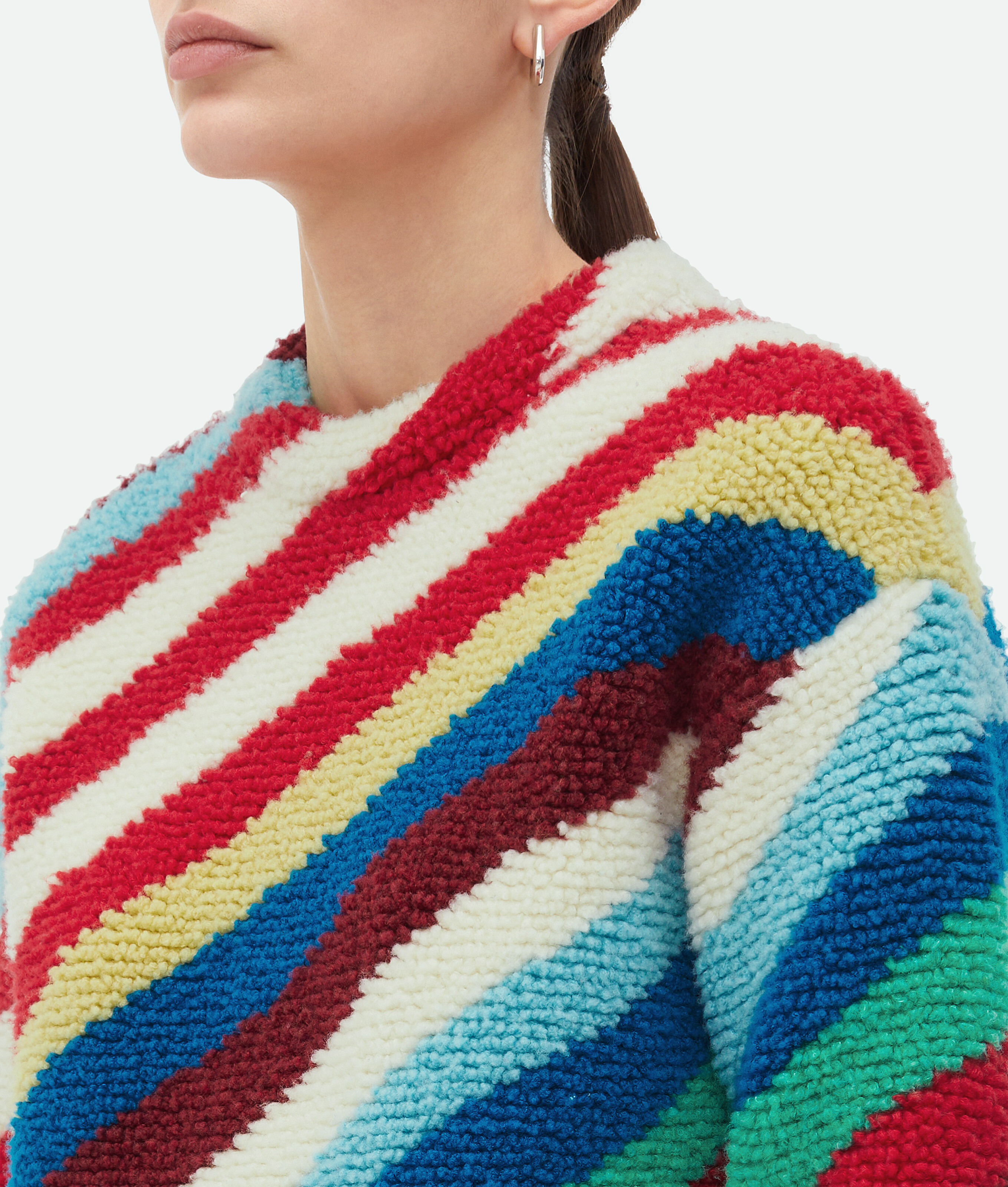 Shop Bottega Veneta Pull En Laine Rayée In Multicolor