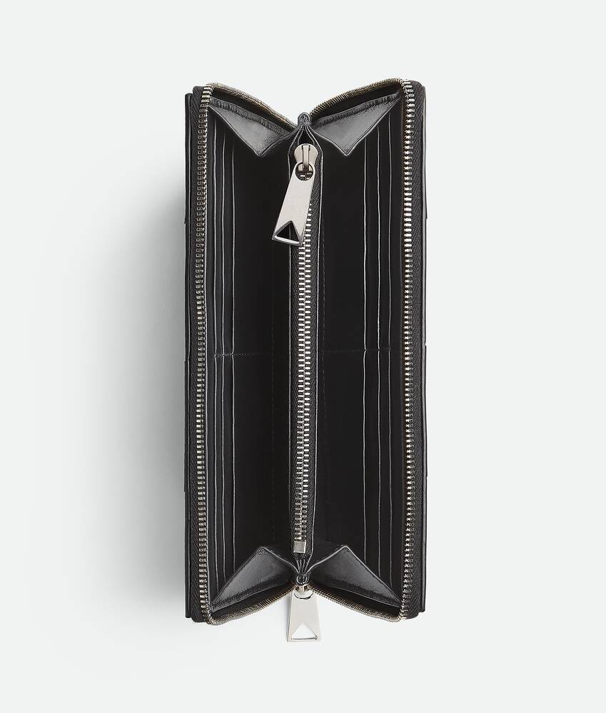 Cassette Leather Wallet in Black - Bottega Veneta