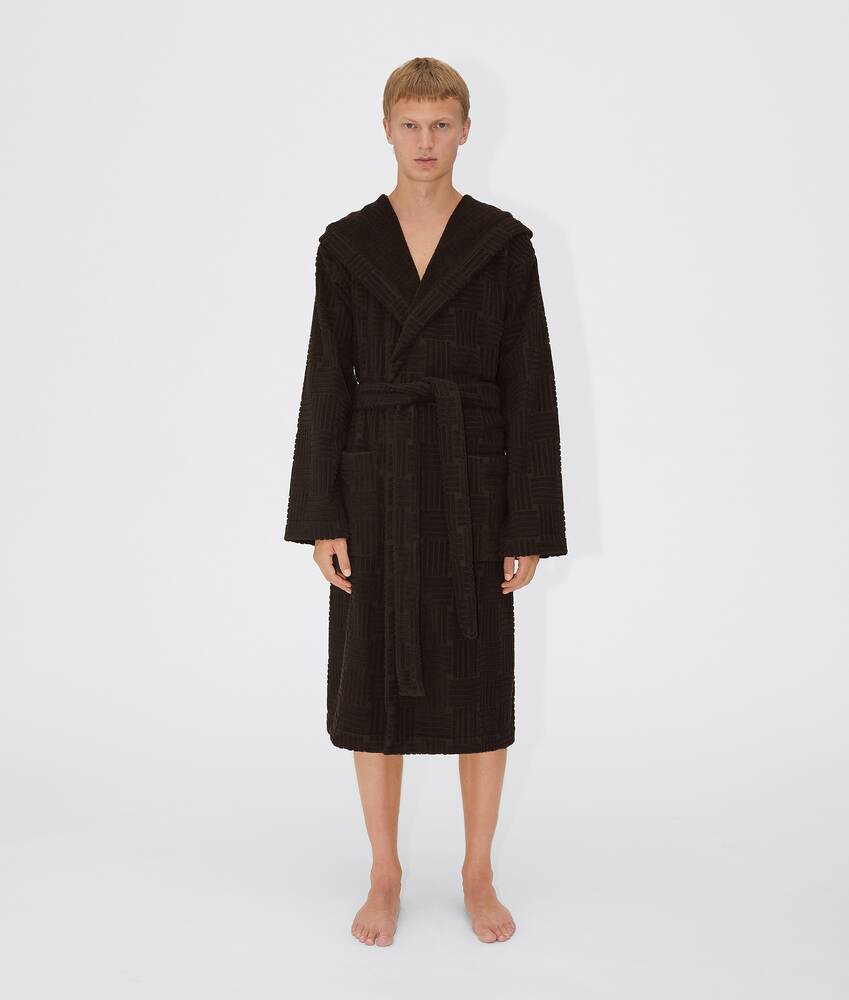 Display a large version of the product image 1 - Intreccio Pattern Cotton Bathrobe