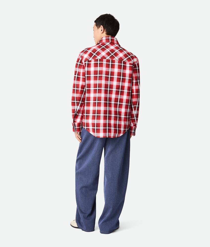 Display a large version of the product image 3 - Structured Cotton Check Overshirt