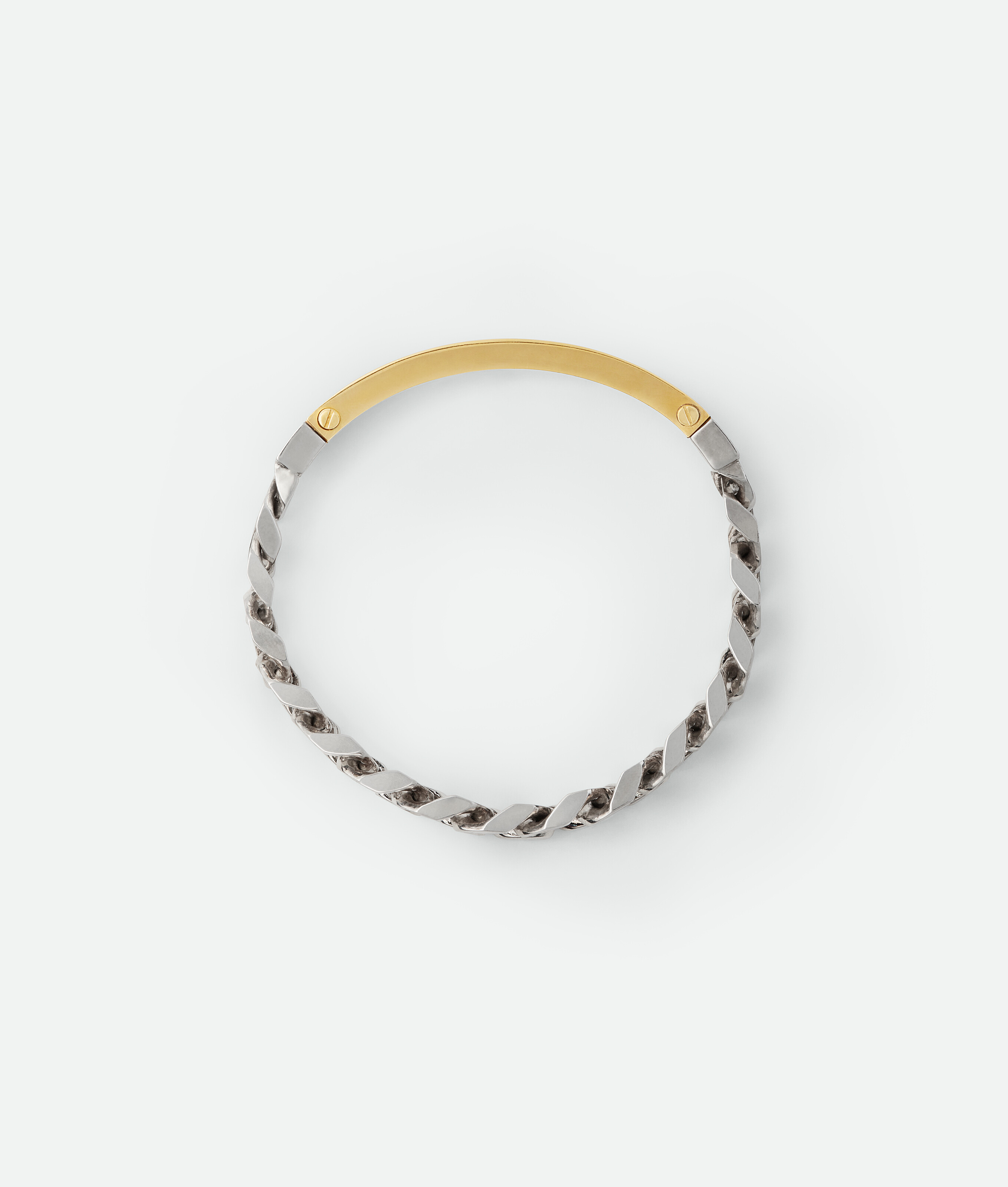 Shop Bottega Veneta Bracelet Joint In Silver/yellow Gold