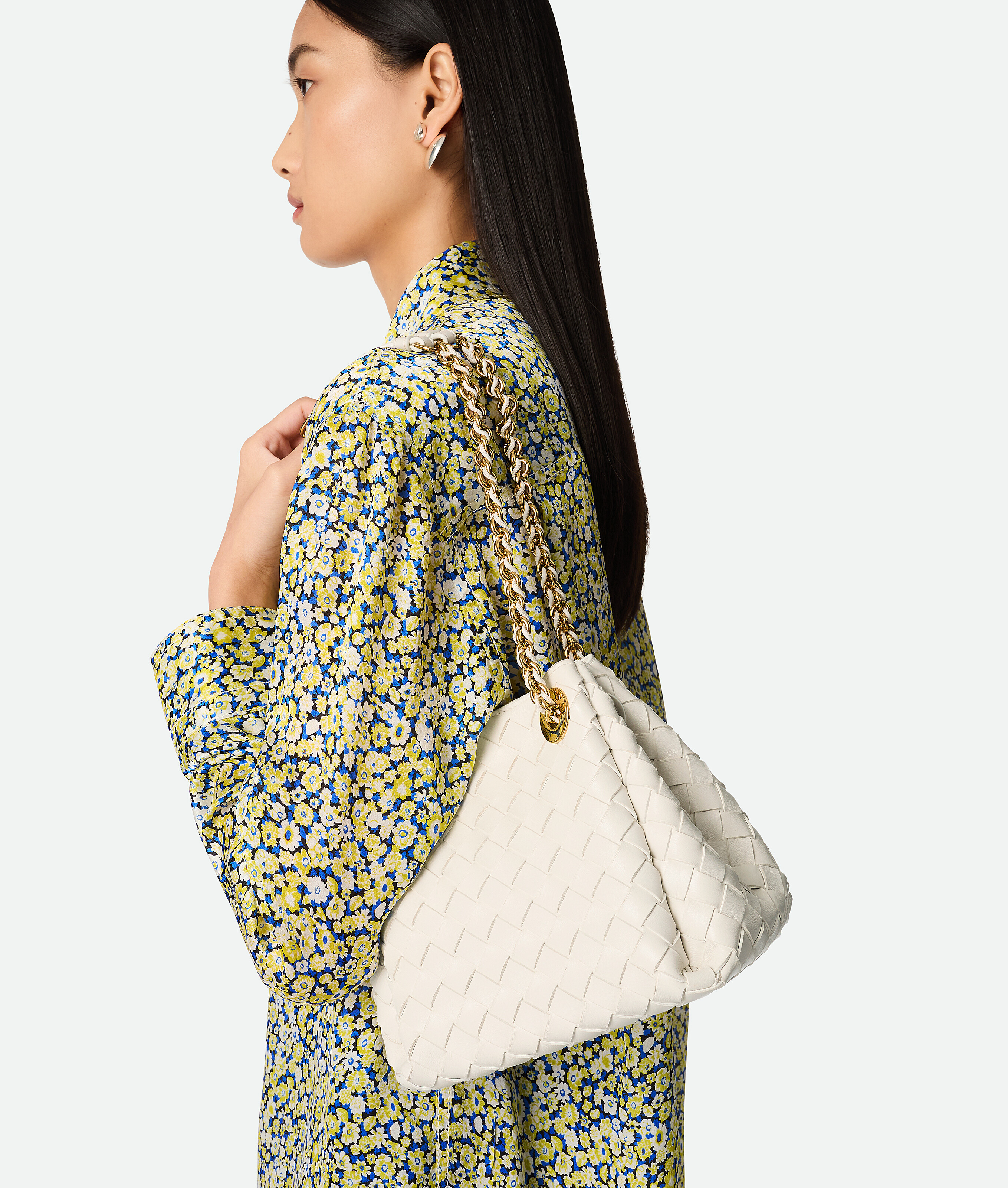 Bottega Veneta Small Parachute Chain In Chalk