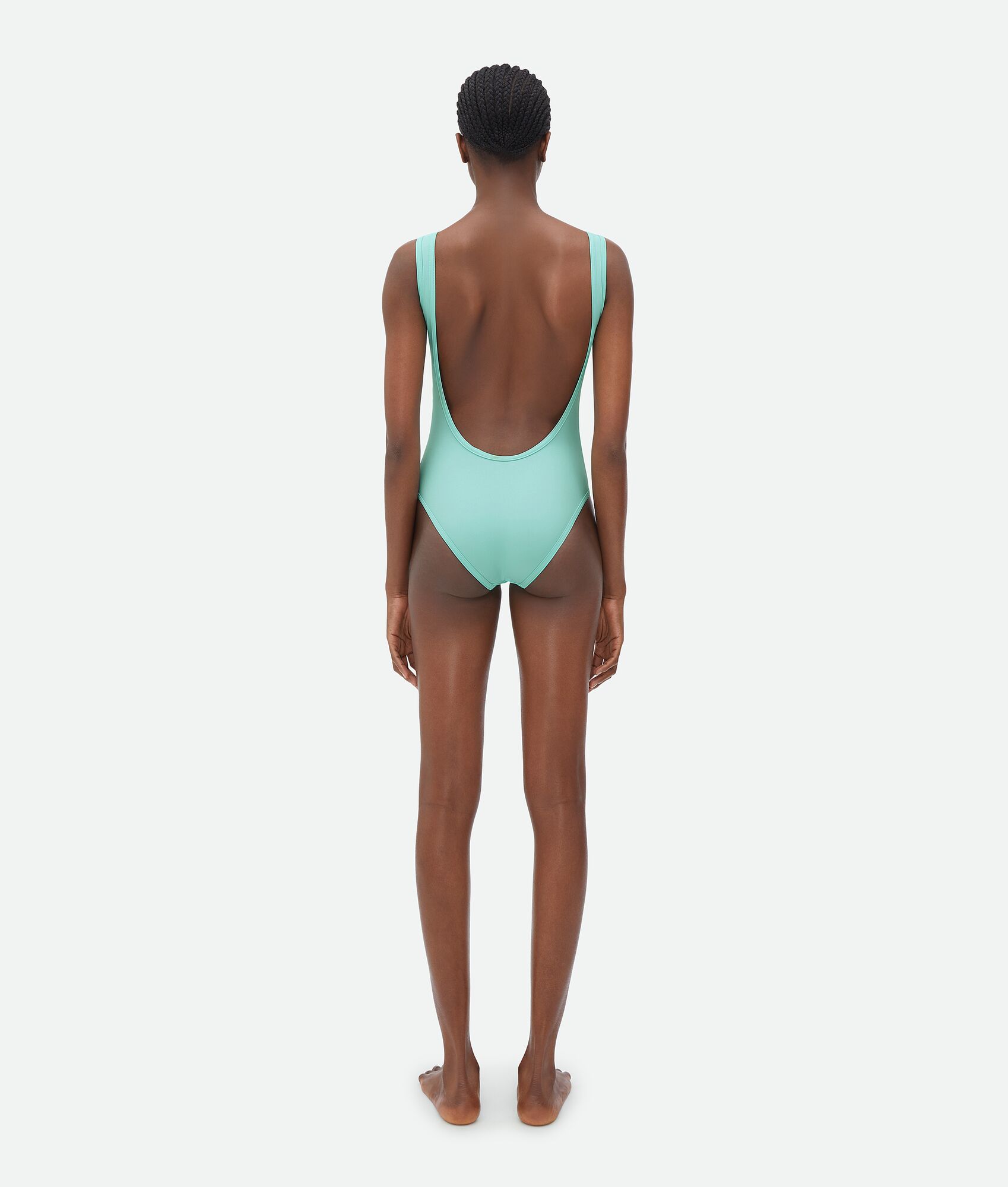 Bottega Women's Knots Stretch Nylon Swimsuit in Celadon. Shop