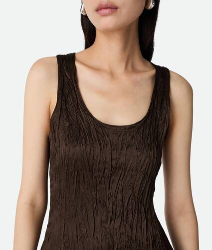Viscose Satin Crushed Tank Top