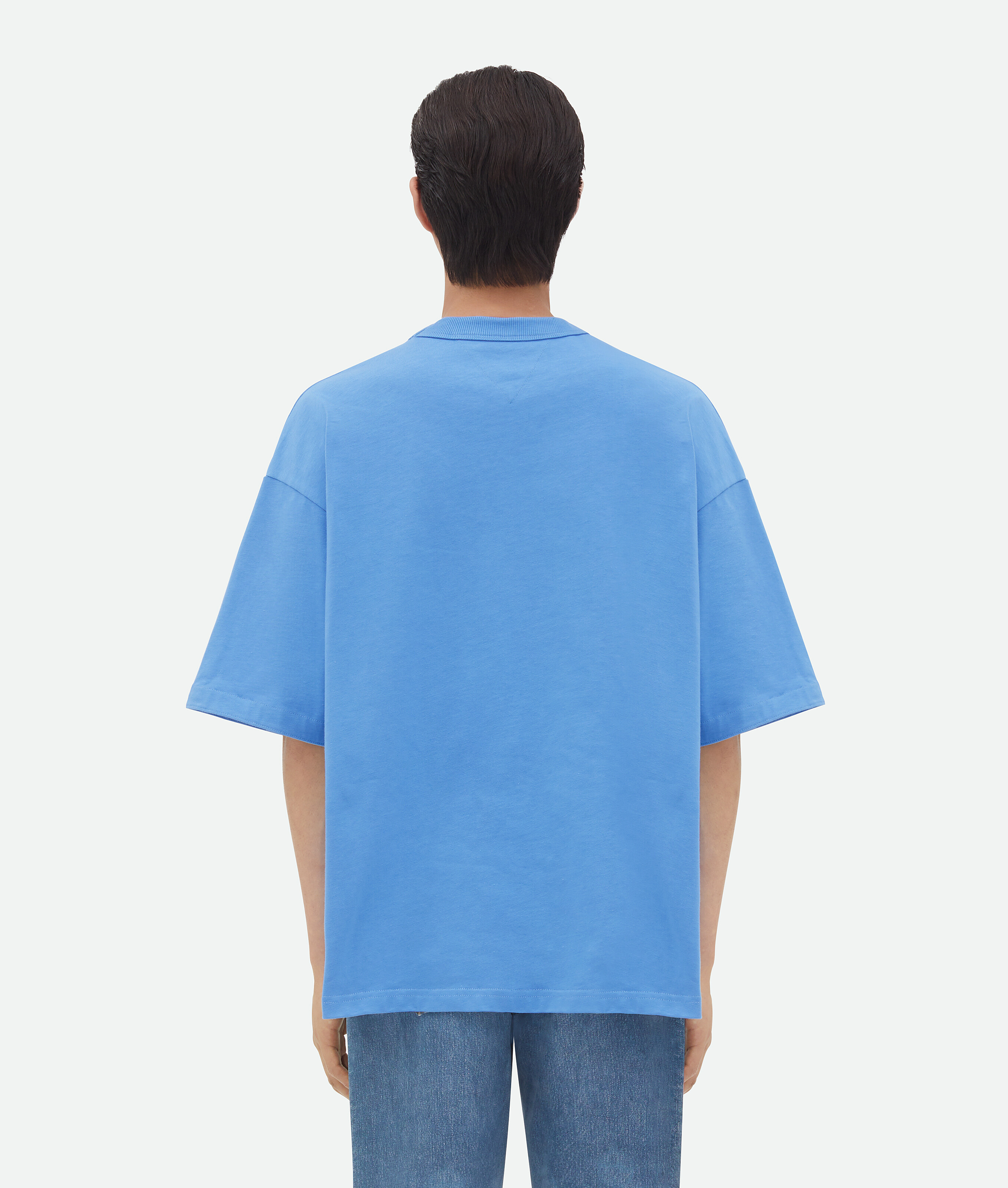 Shop Bottega Veneta Cotton Jersey T-shirt In Blue