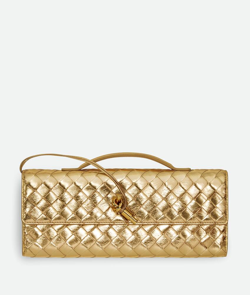 Andiamo Clutch in GOLD Bottega Veneta® NL