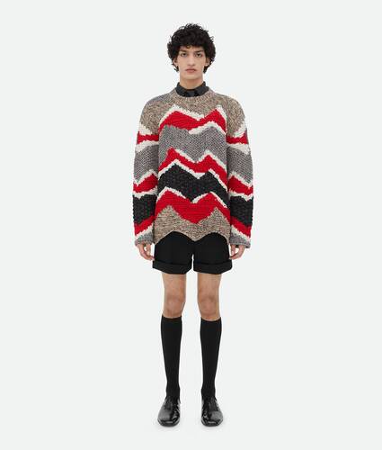 Display a large version of the product image 1 - Zig Zag Cotton Knit Jumper