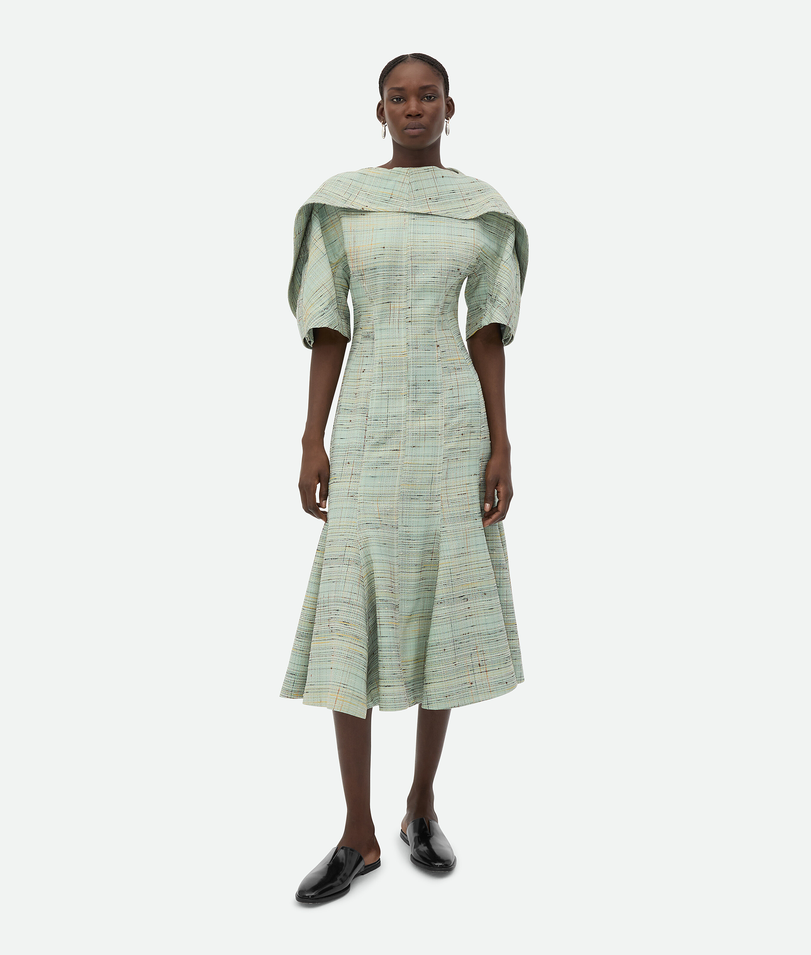 Shop Bottega Veneta Robe Nouée En Viscose In Dewdrop/multicolour