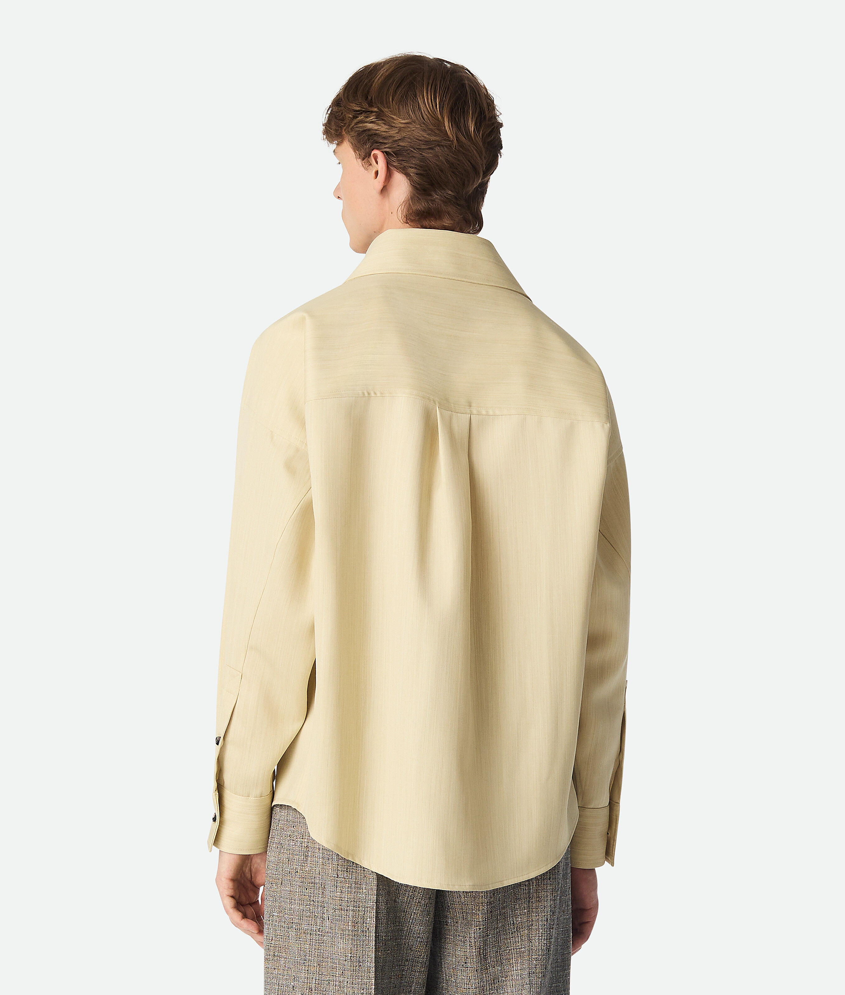 BOTTEGA VENETA WOOL SUBTLE CHEVRON SHIRT