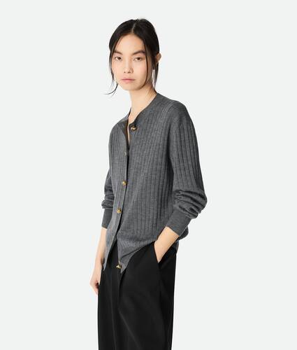 Wool Rib Cardigan