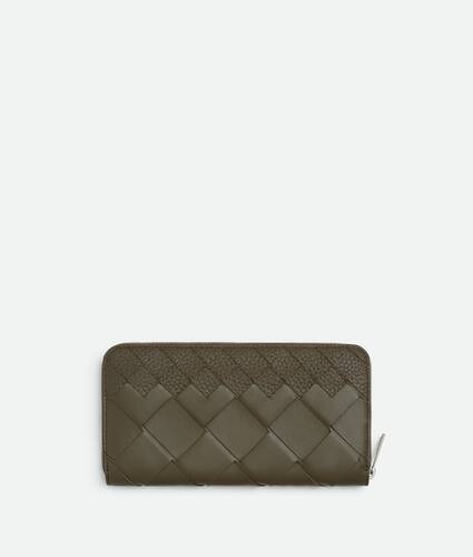 Intrecciato Zip Around Wallet