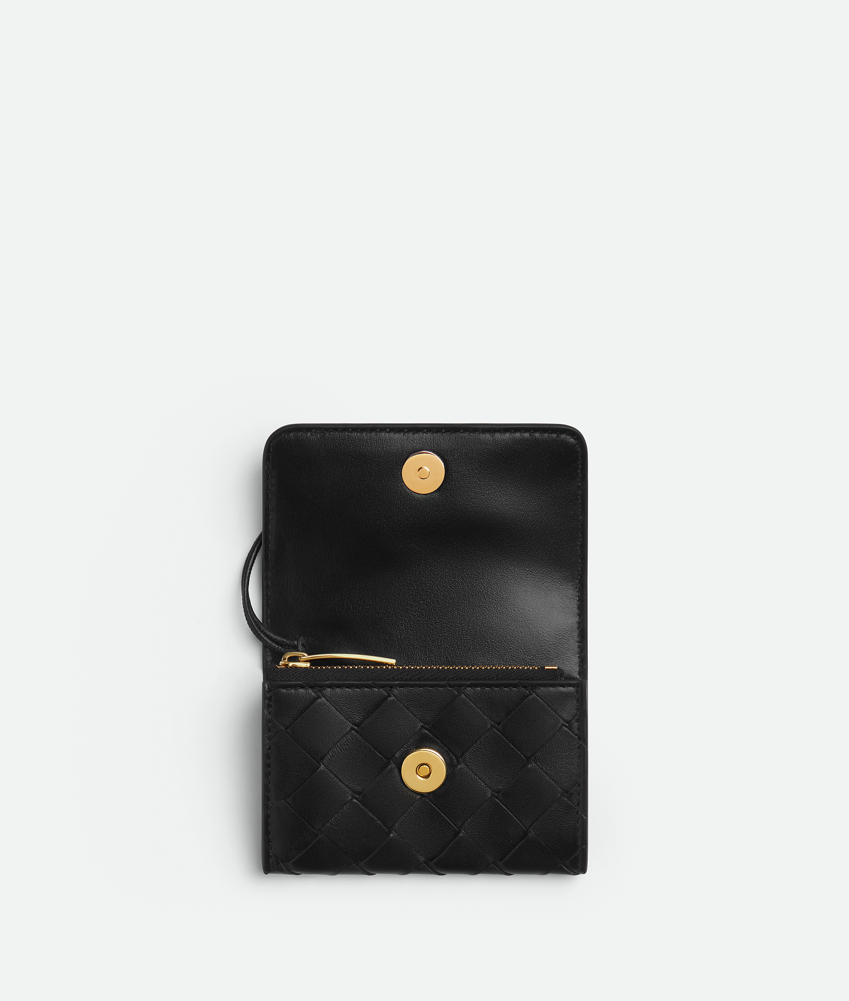Bottega Veneta Kleines Andiamo Portemonnaie In Black
