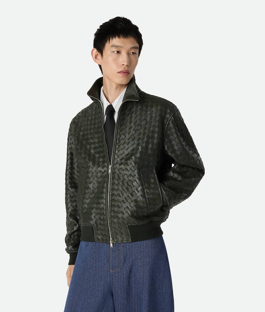 보테가베네타 인트레치아토 레더 블루종 811525V2JG03350