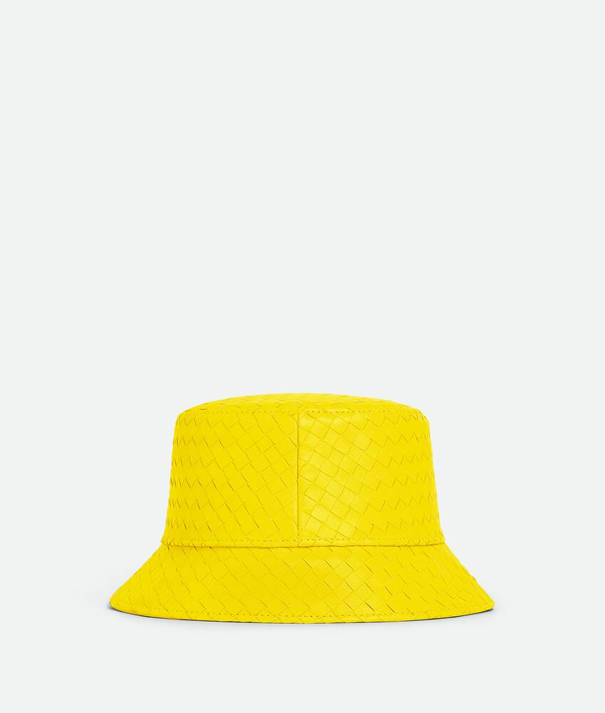 Display a large version of the product image 1 - Intrecciato Leather Bucket Hat