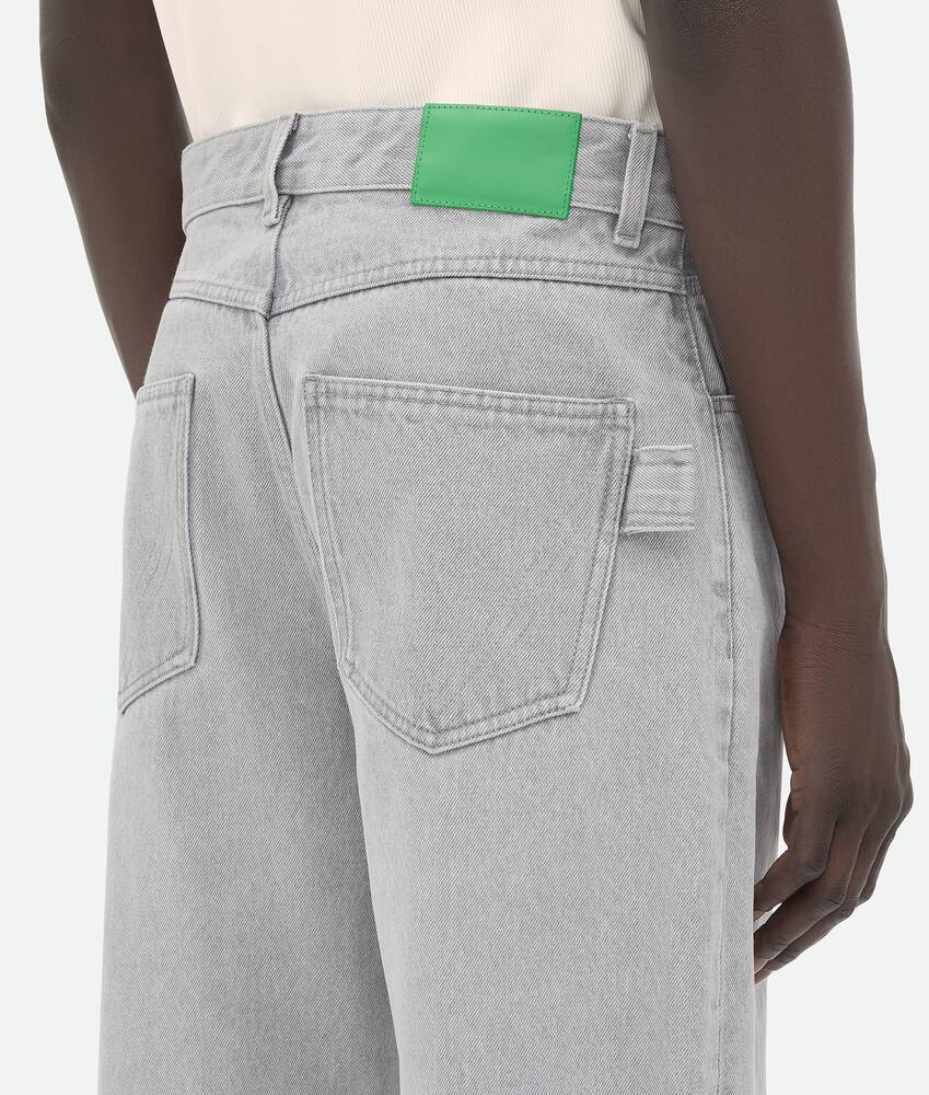 Display a large version of the product image 4 - Light Grey Washed Wide Leg Denim