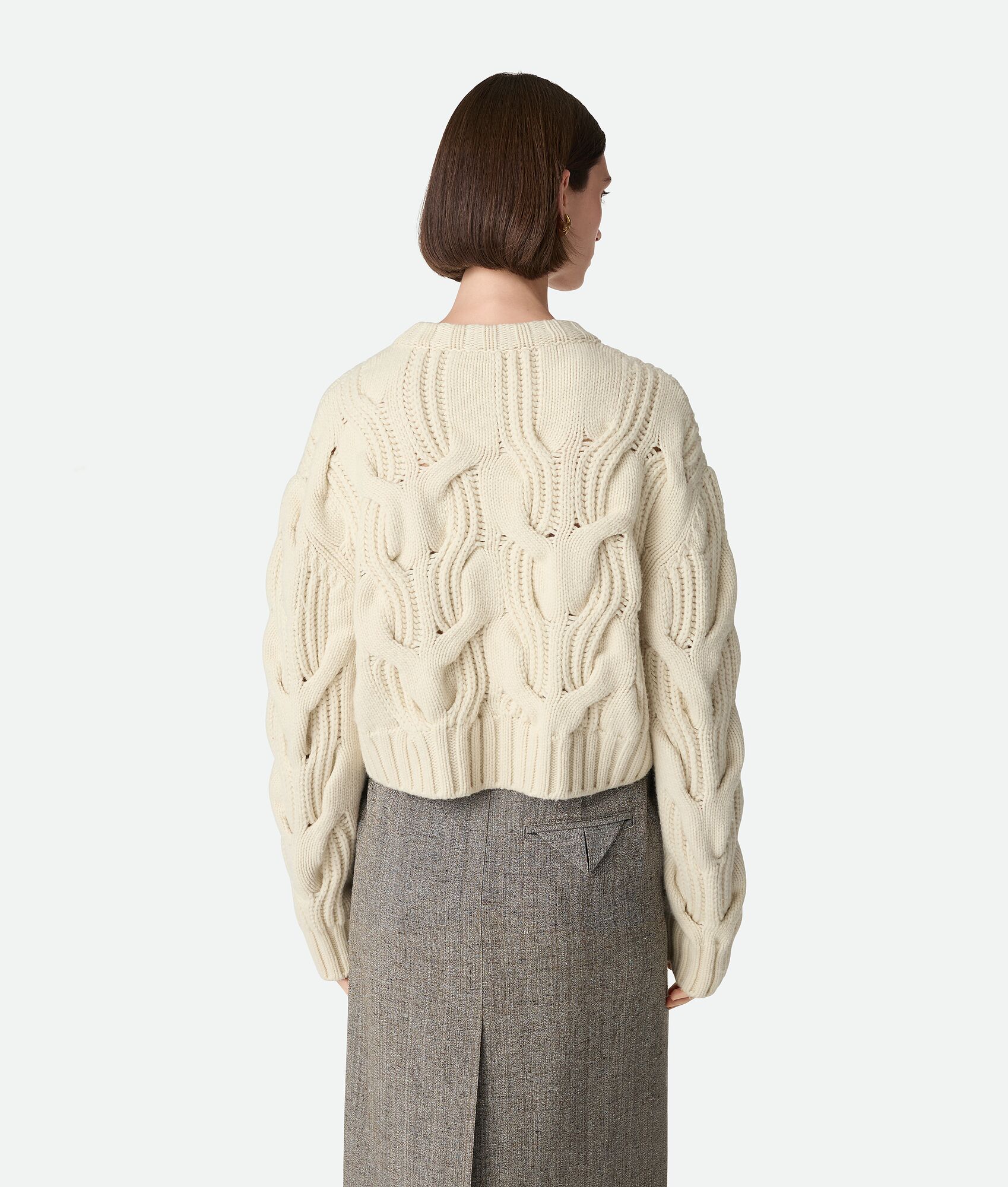 Women's Wool Sweater in String | Bottega Veneta US