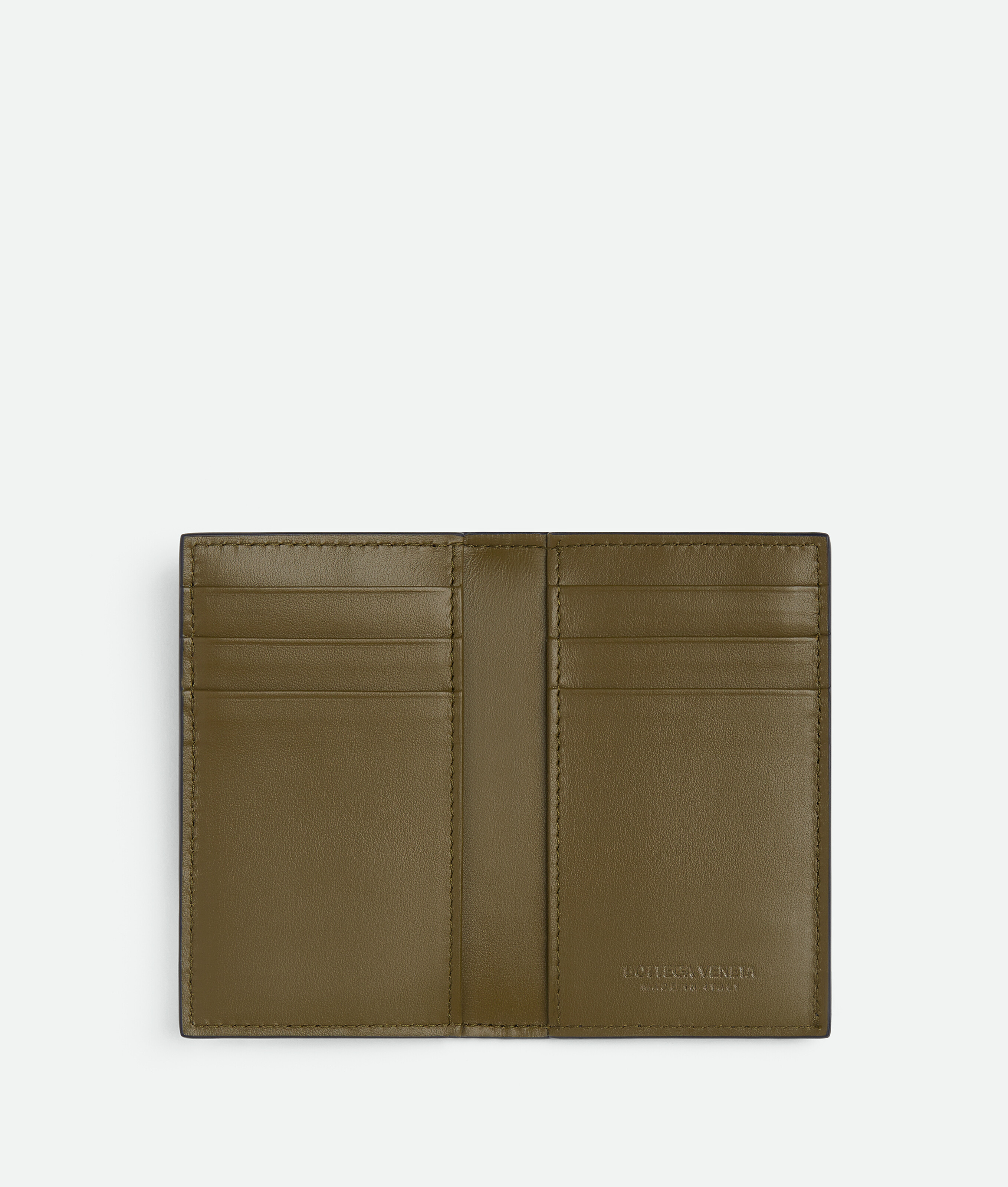 Bottega Veneta Cassette Flap Card Case In Blue