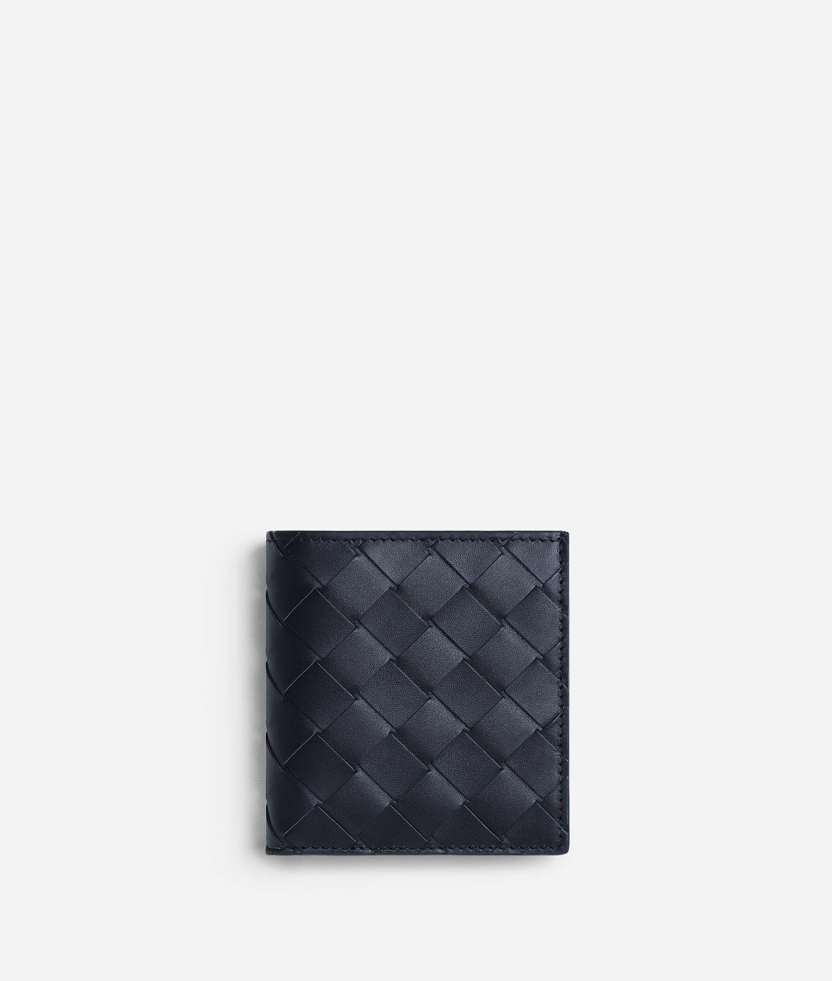 Bottega Veneta Slim Intrecciato Bi-fold Portemonnaie In Space/new Sauge