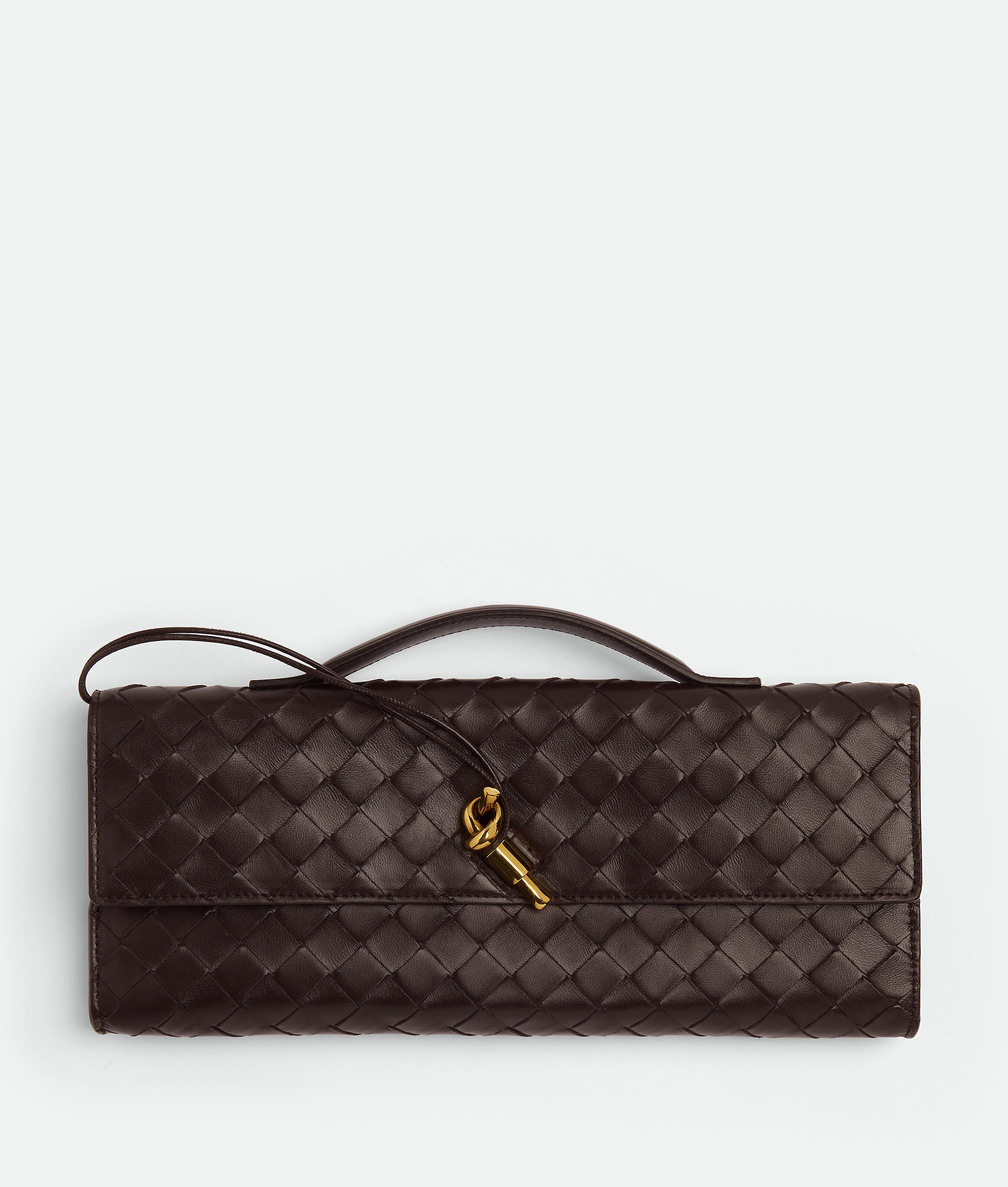 Bottega Veneta® Women’s Andiamo Clutch in Fondant. Shop online now.