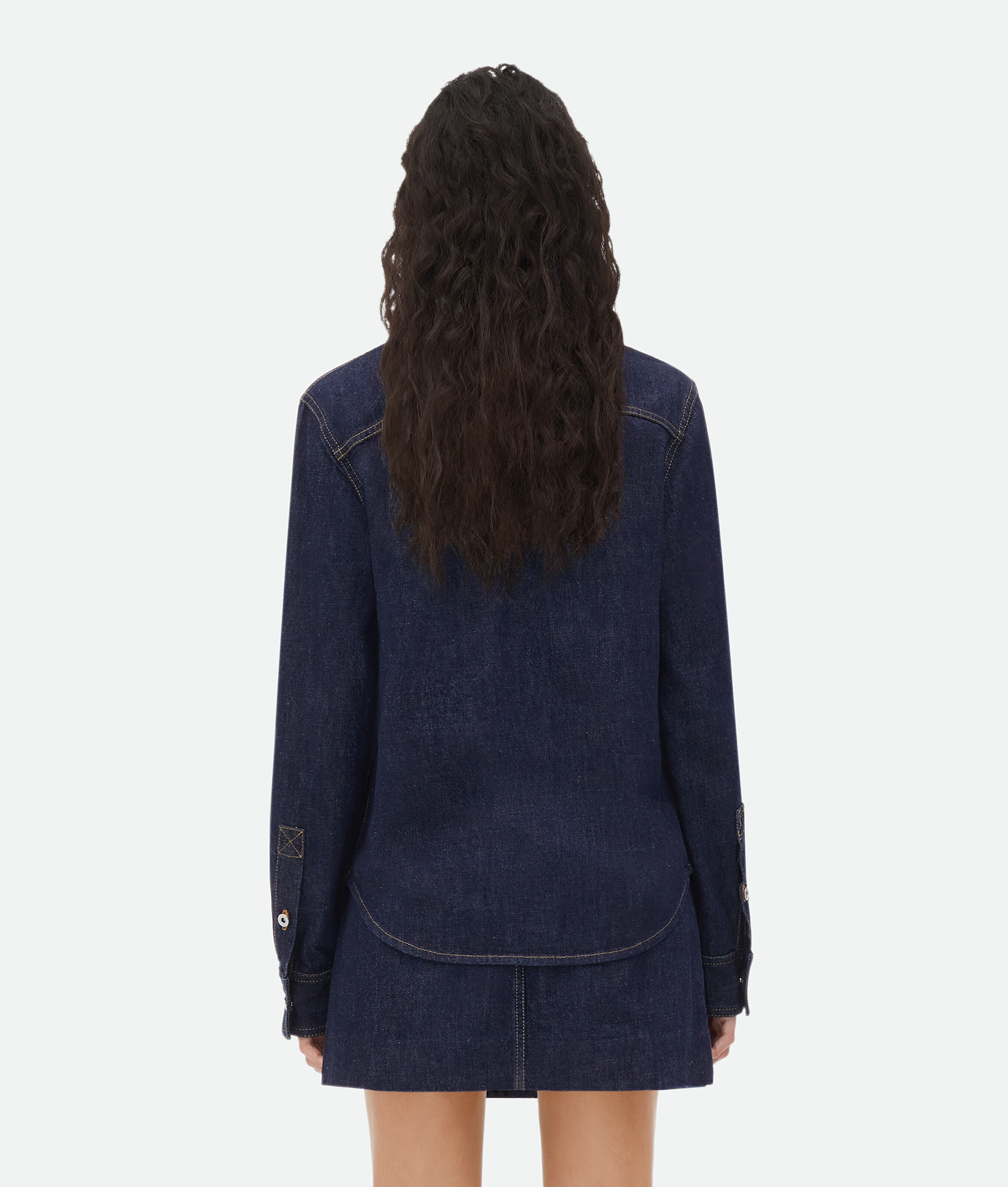 Bottega Veneta Denim Shirt In Blue