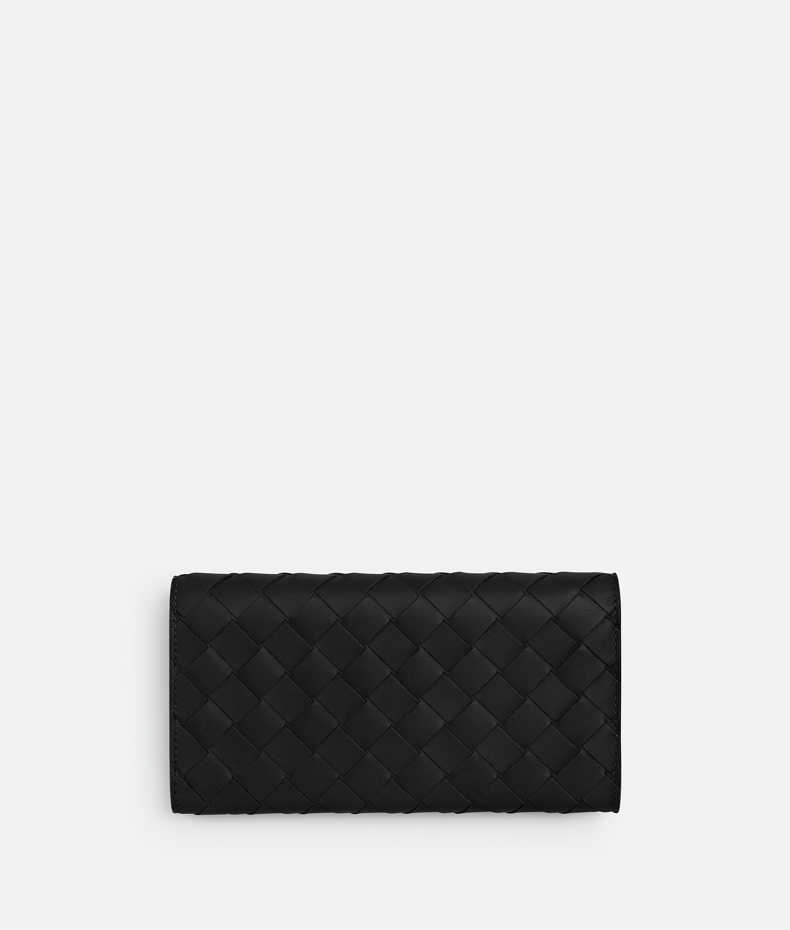 Shop Bottega Veneta Long Wallet With Coin Purse In Black